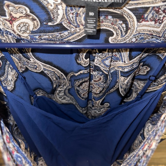 WHBM Long-Sleeve Paisley Dress - Picture 8 of 12